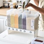 Rice Dispenser Food Dispenser Rice Drum 6 Grids Storage Dry Food Dispenser Grain Storage Dried Fruit Food Storage Box - Image 2