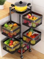 Layer Square Shape Kitchen Rack (4)