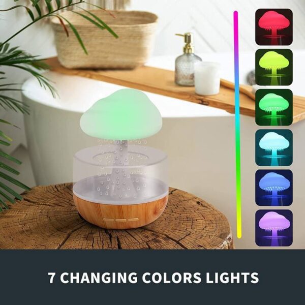 Rechargeable Rain Cloud Humidifier Mushroom Lamp