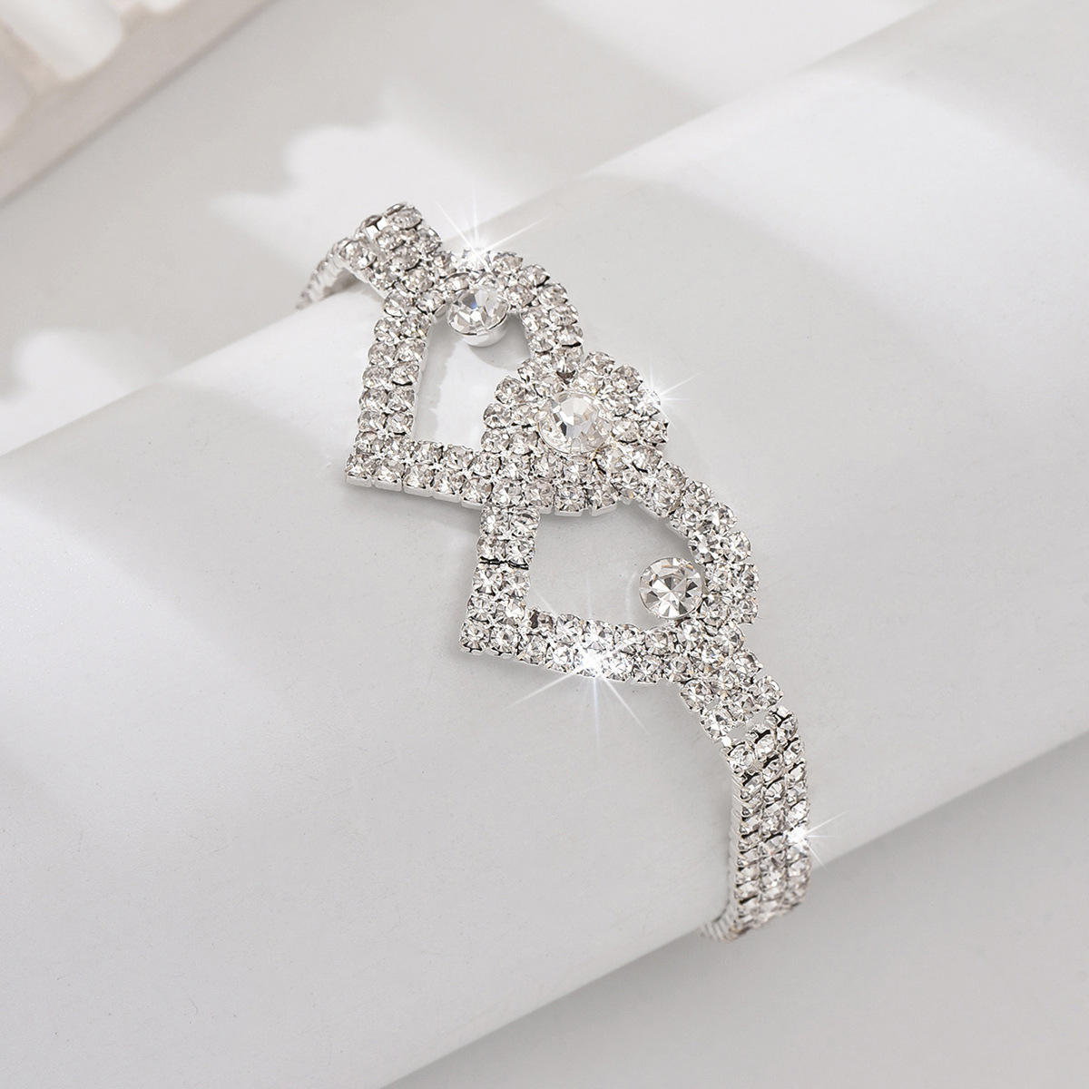 Fashionable Double Heart Anklet