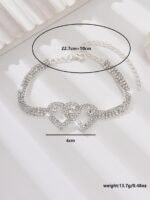 Fashionable Double Heart Anklet