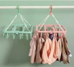 Clothes Hanger Plastic Storage Rack Wardrobe Neatening Clothing Organizer Coat Hook Clothespin Party Home Decoration - Image 2