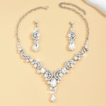 Glamorous Wedding Necklace Set Black