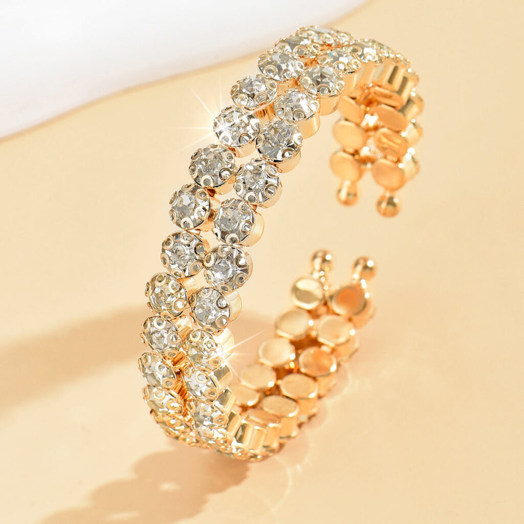 exaggerated double row bracelet