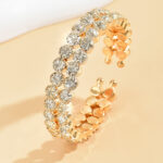exaggerated double row bracelet