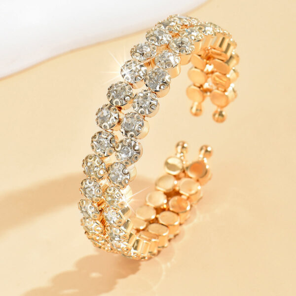 exaggerated double row bracelet