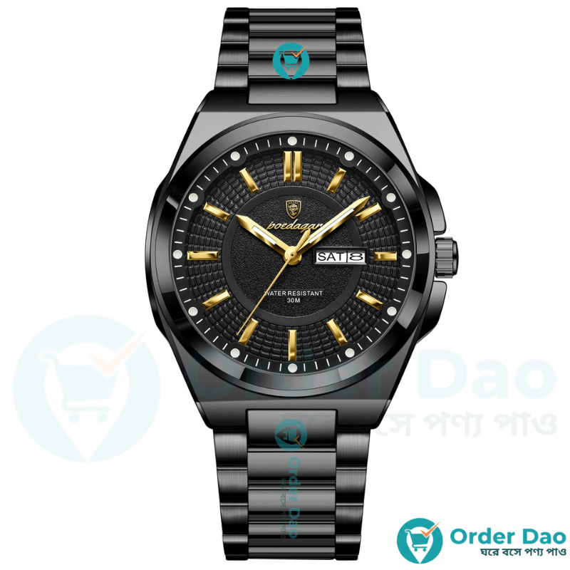 Poedagar 896 Fashion Brand Men's Watch (Black)