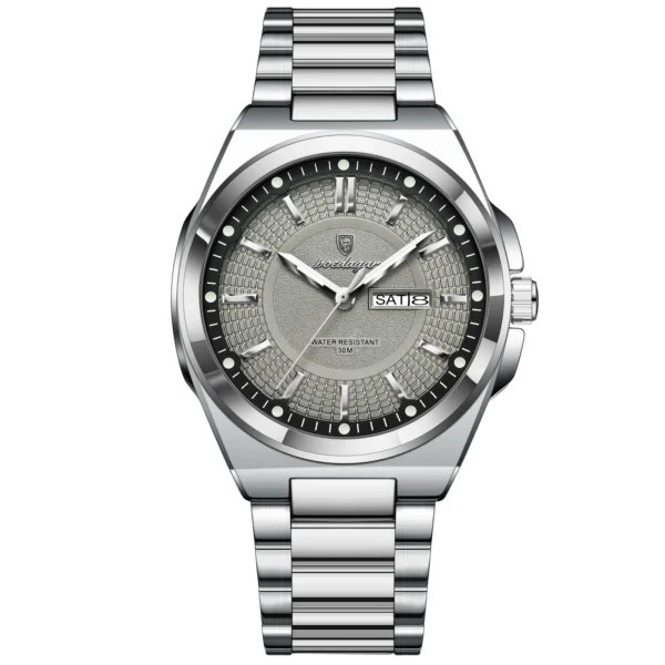 Poedagar 896 Fashion Brand Men’s Watch (Silver+Grey)